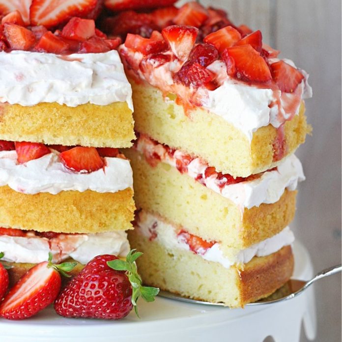 Strawberry Shortcake Cake - Grandma's Simple Recipes