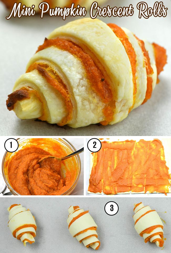 Mini Pumpkin Pie Crescent Rolls - Grandma's Simple Recipes