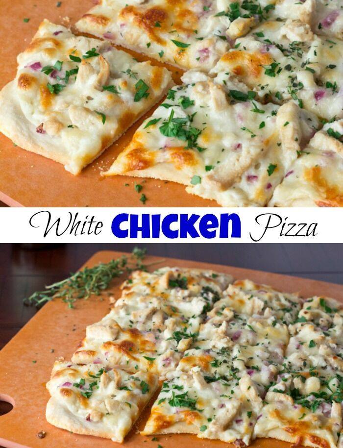 ROASTED GARLIC WHITE CHICKEN PIZZA - Grandma's Simple Recipes
