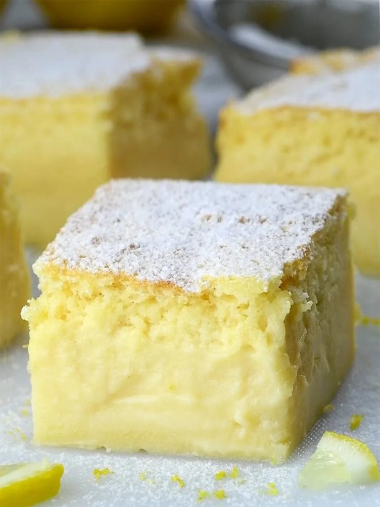 Lemon Custard Cake Grandma's Simple Recipes