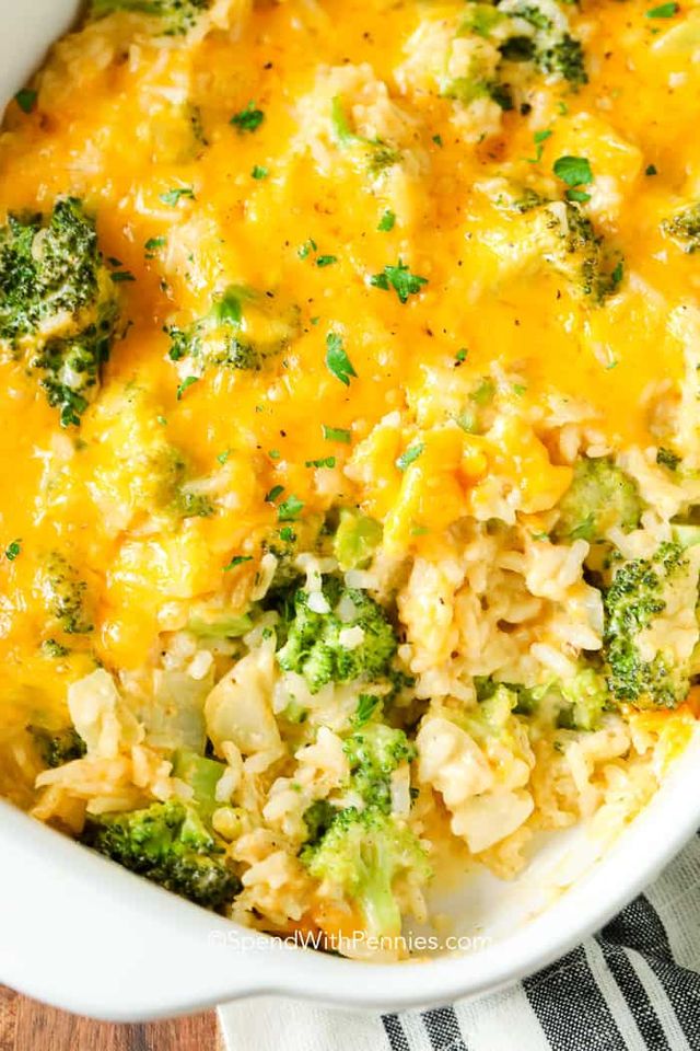 Broccoli Rice Casserole from Scratch - Grandma's Simple Recipes