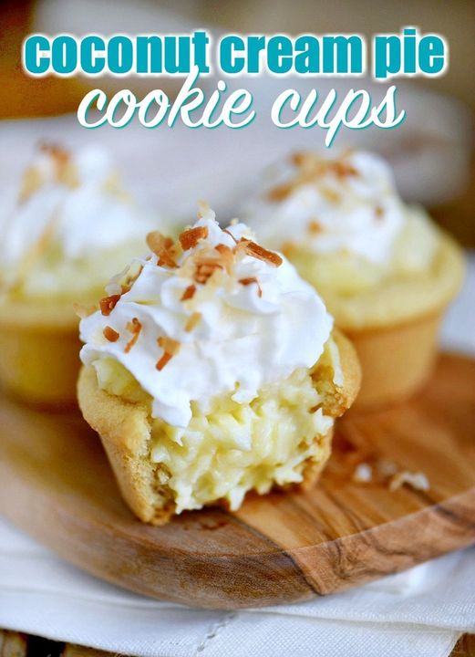 COCONUT CREAM PIE COOKIE CUPS - Grandma's Simple Recipes