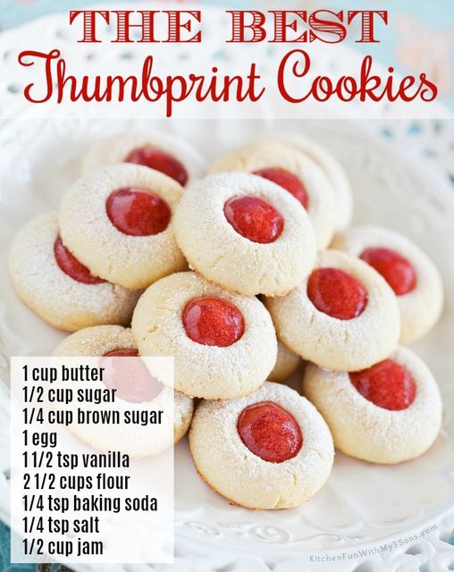 THE BEST JAM THUMBPRINT COOKIES Grandma's Simple Recipes