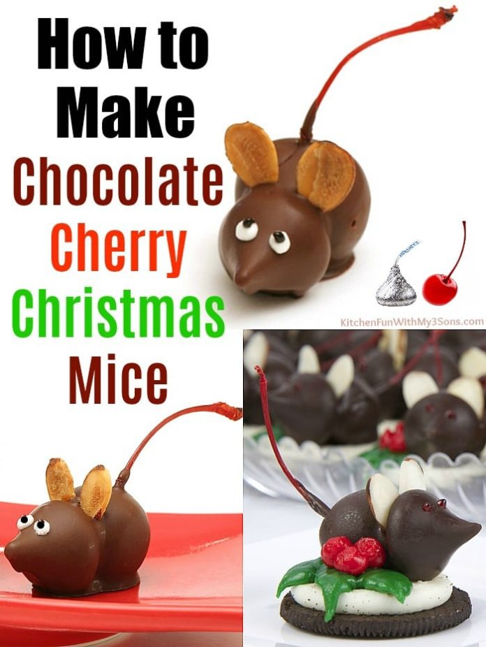 CHOCOLATE CHERRY MICE FOR CHRISTMAS - Grandma's Simple Recipes