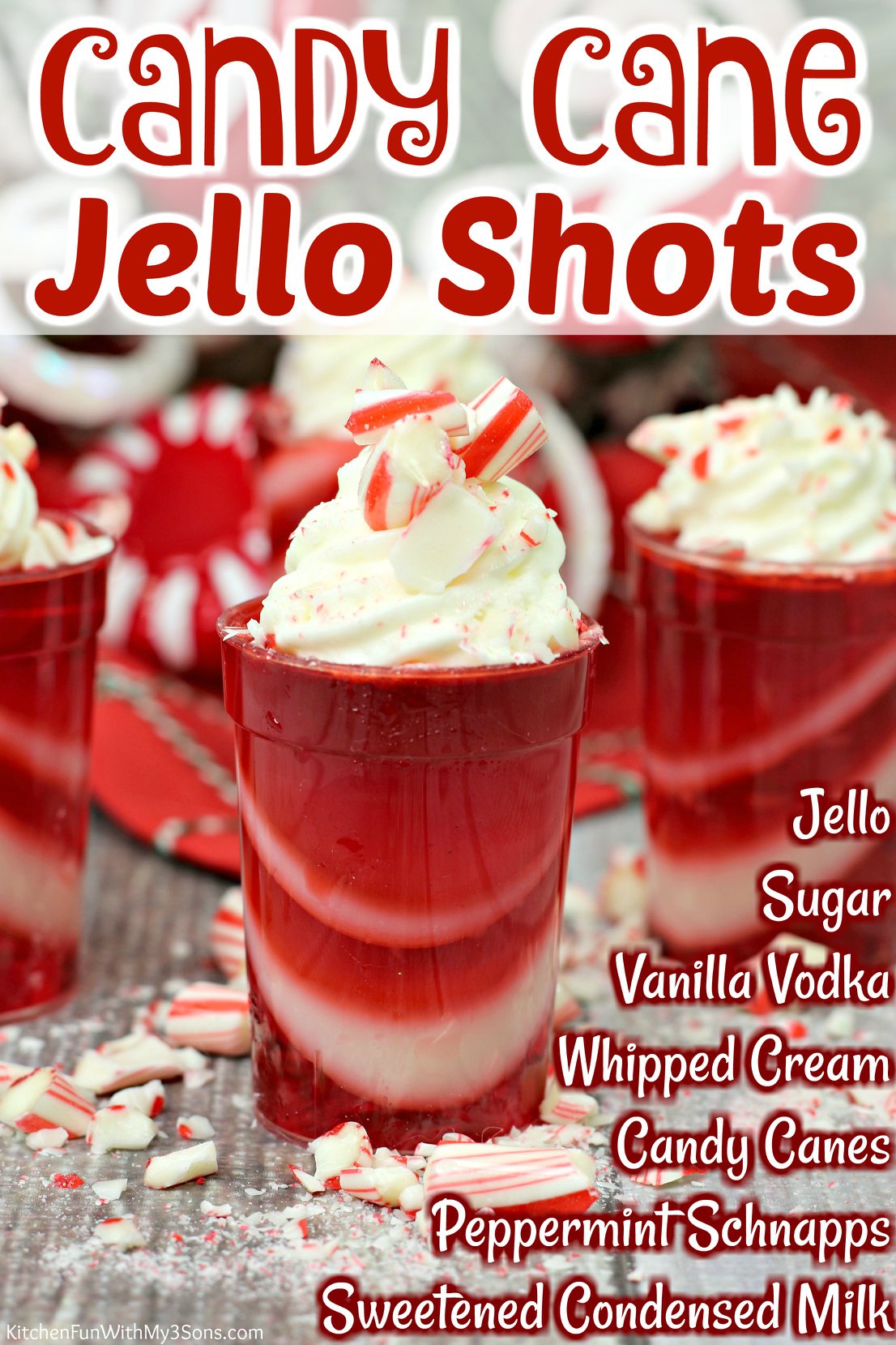 CANDY CANE JELLO SHOTS