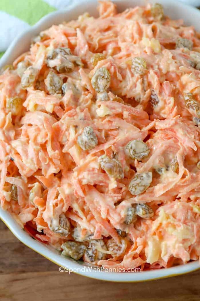 Creamy Carrot Salad - Grandma's Simple Recipes
