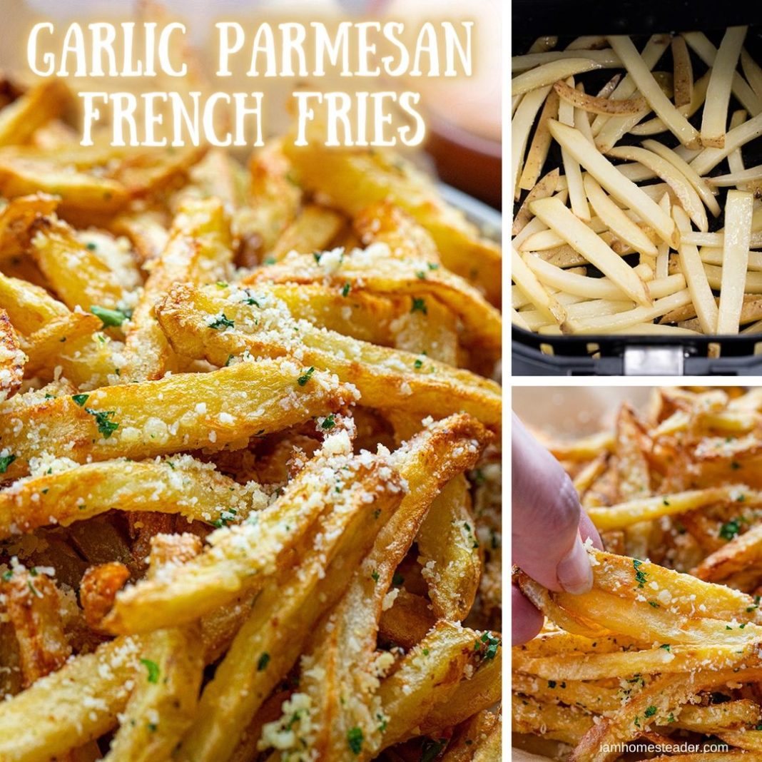 AIR FRYER GARLIC PARMESAN FRENCH FRIES Grandma's Simple Recipes
