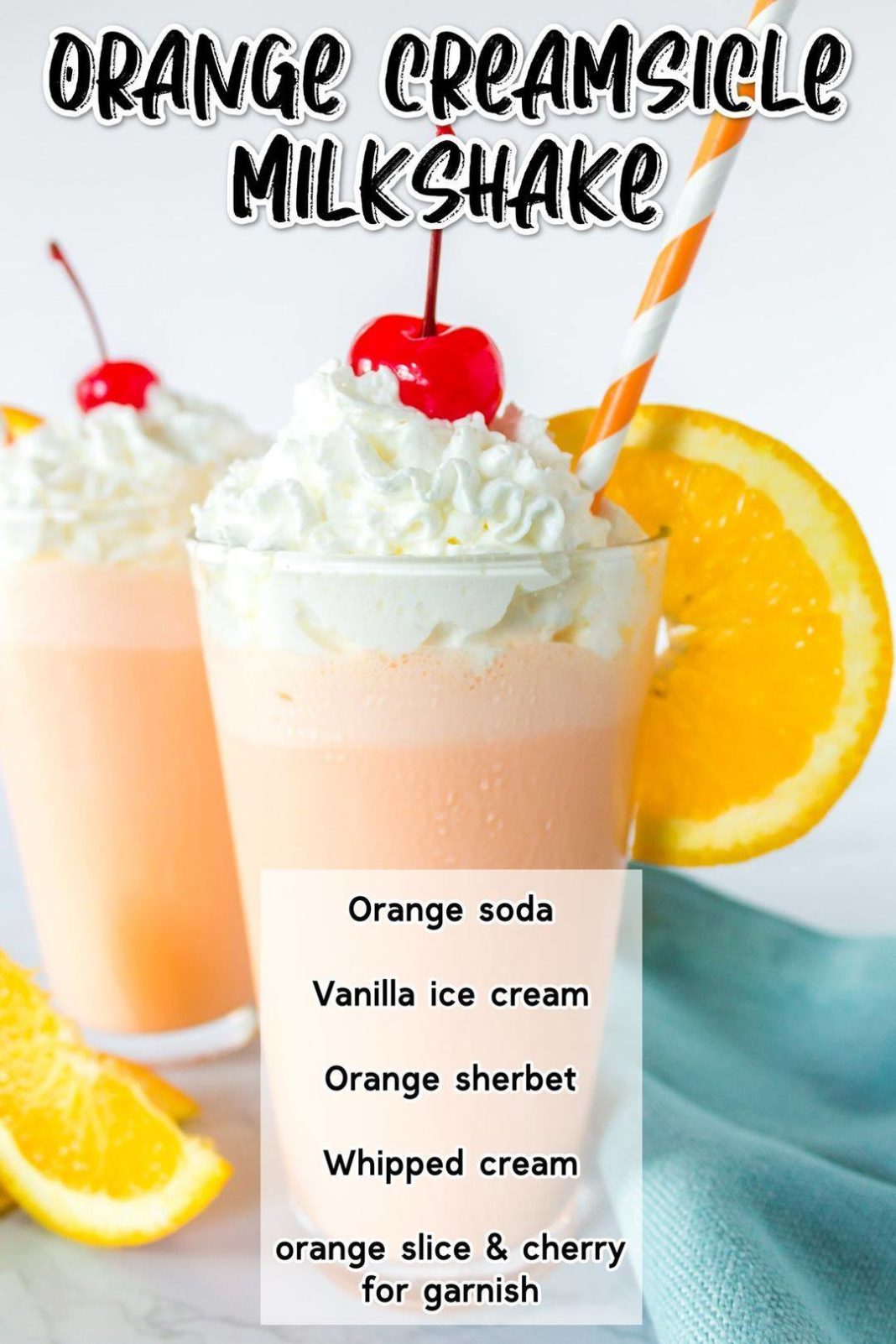 THE BEST ORANGE CREAMSICLE MILKSHAKE