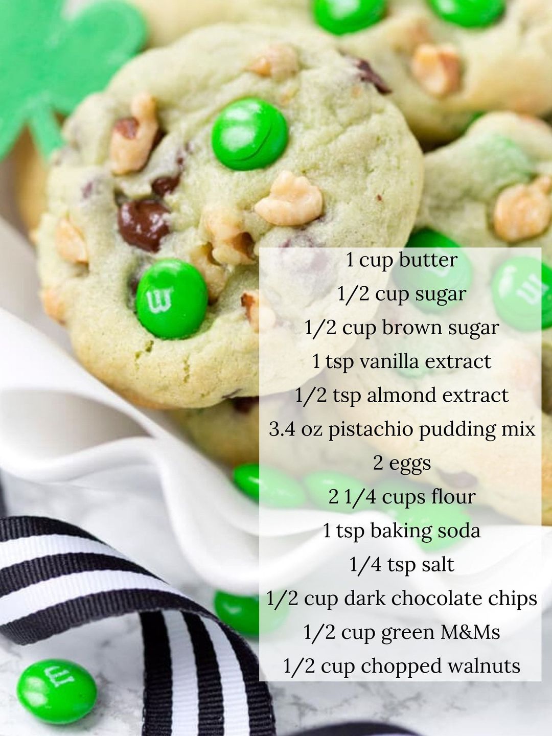PISTACHIO AND CHOCOLATE LEPRECHAUN COOKIES