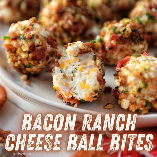 Bacon Ranch Cheese Ball Bites - Grandma's Simple Recipes