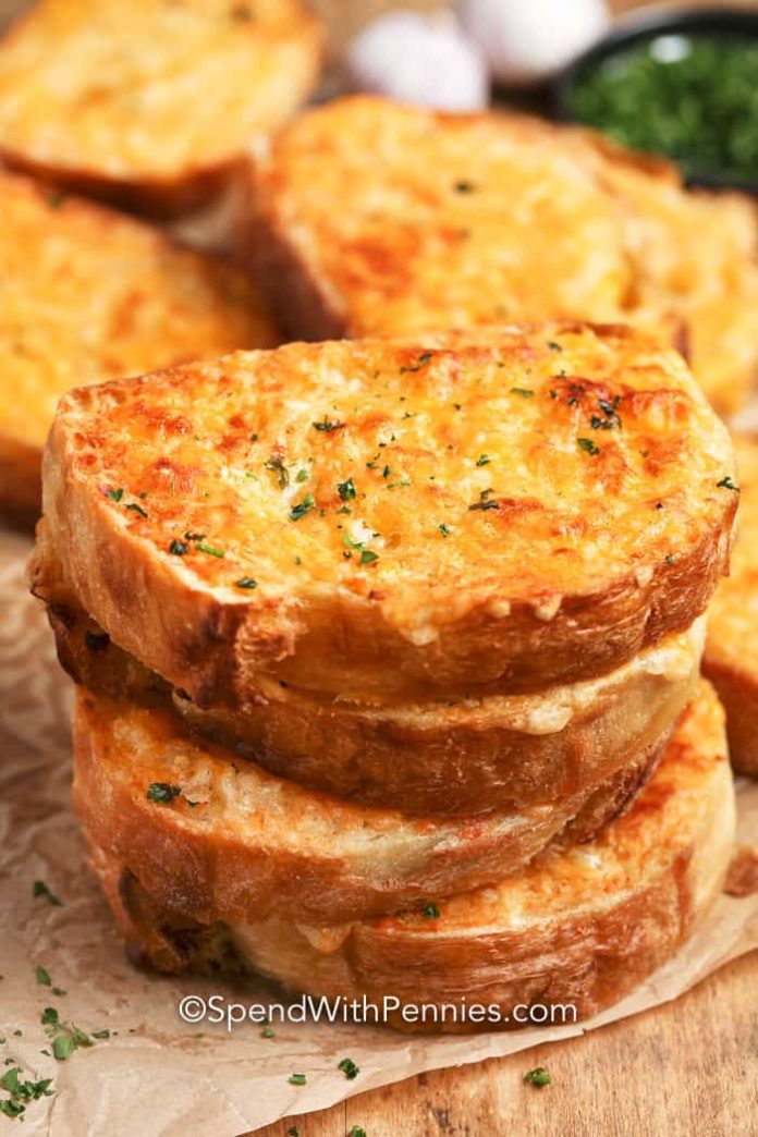 Garlic Cheese Toast - Grandma's Simple Recipes