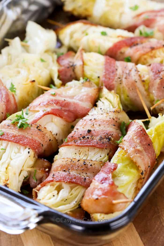 Bacon Wrapped Cabbage (keto/low carb) Grandma's Simple Recipes