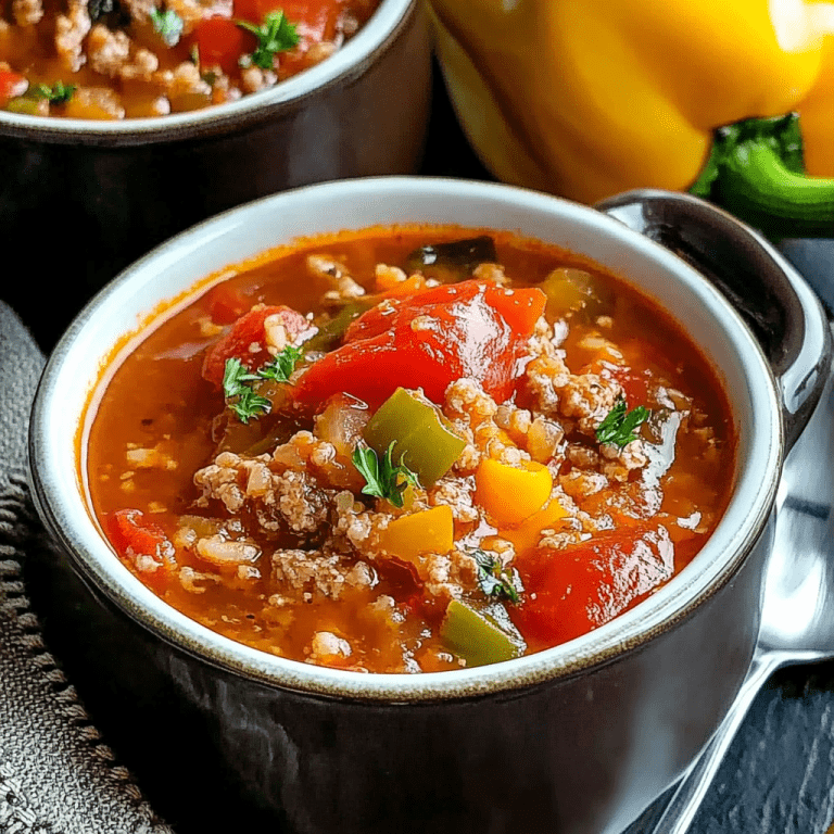 Easy Stuffed Pepper Soup