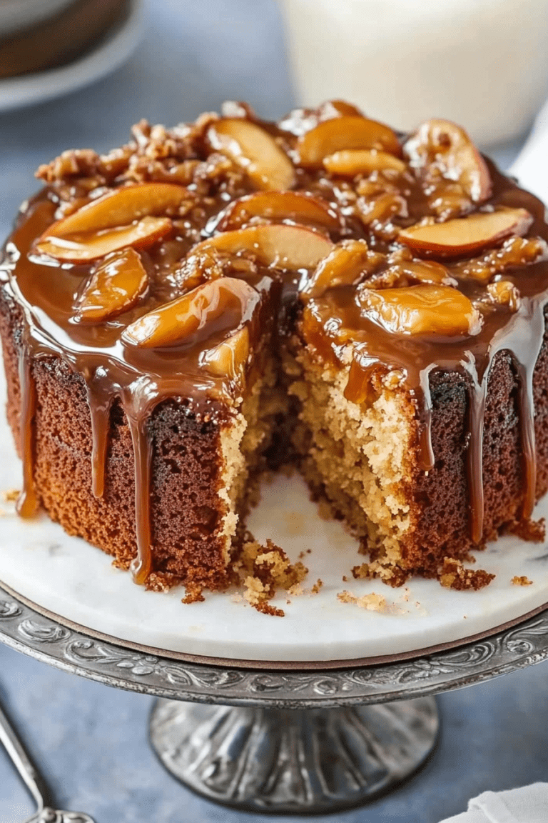 Caramel Apple Upside Down Cake
