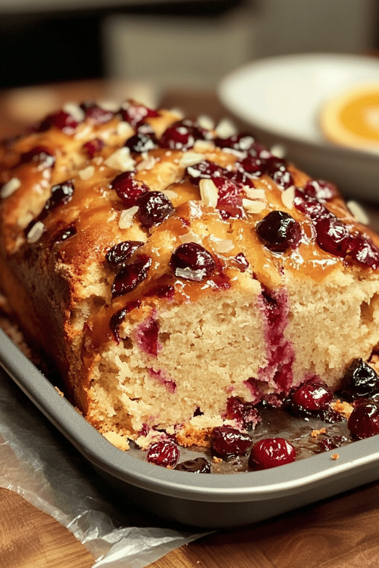 Homemade Cranberry Orange Bread