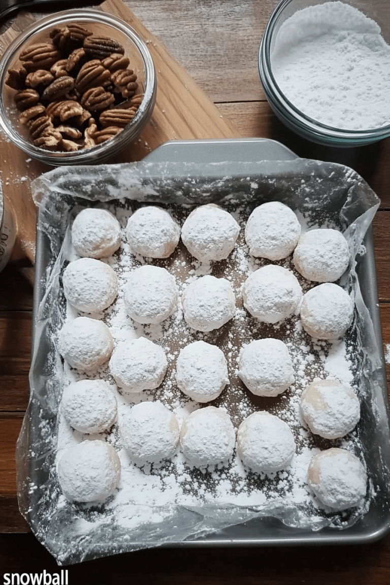 Buttery Pecan Snowball Cookies