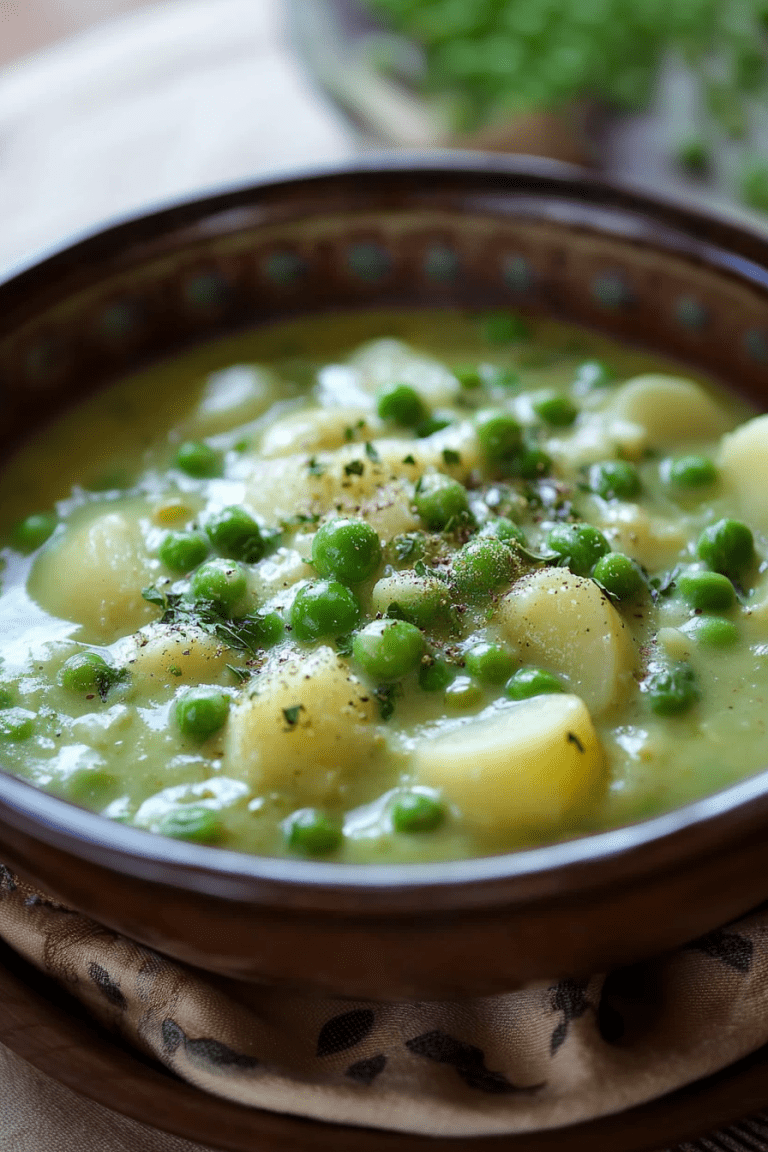 Creamed Potatoes and Peas