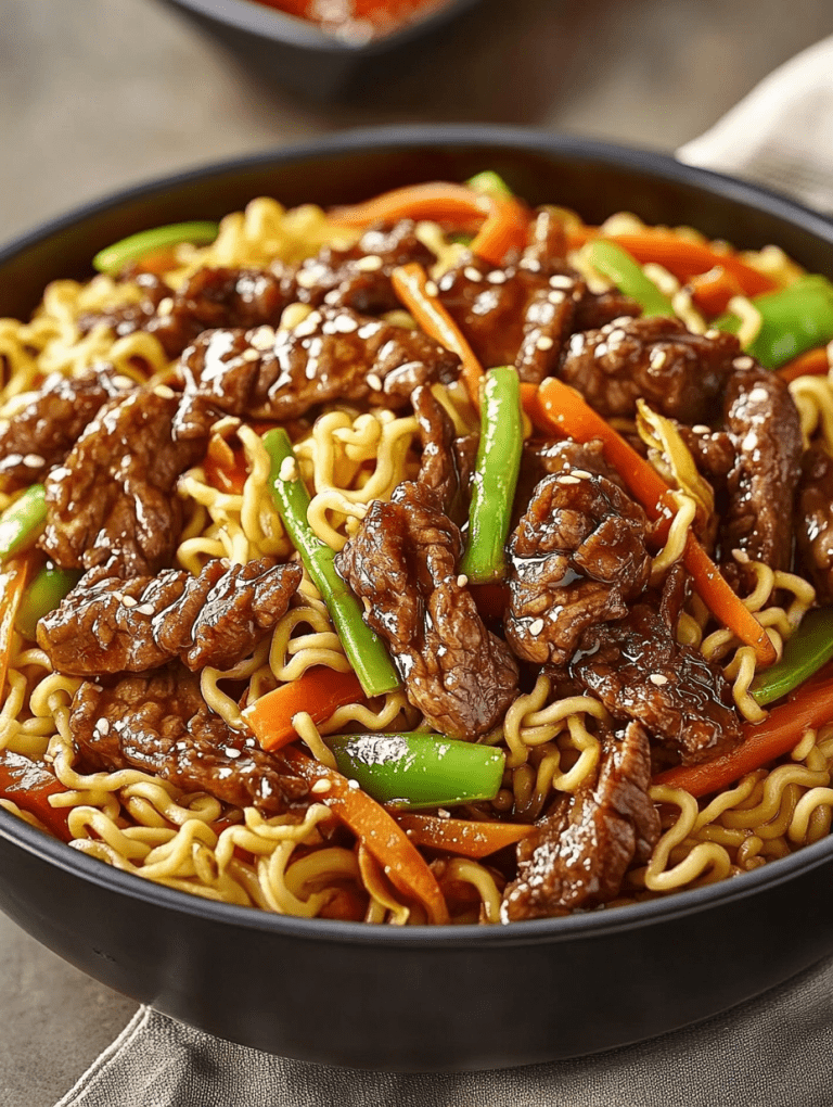 Mongolian Beef Ramen Stir-Fry