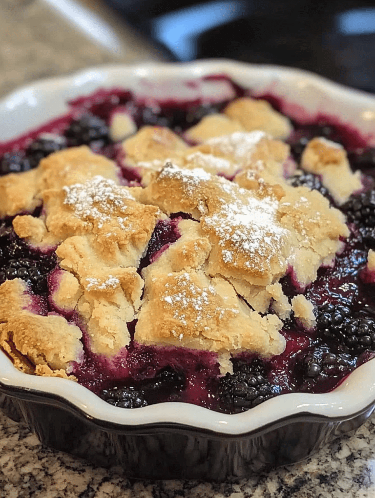 Homemade Blackberry Cobbler