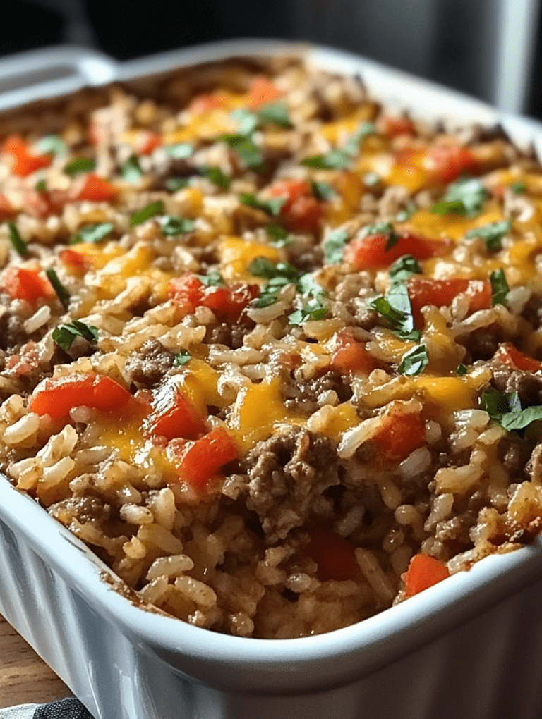 Beef and Rice Casserole