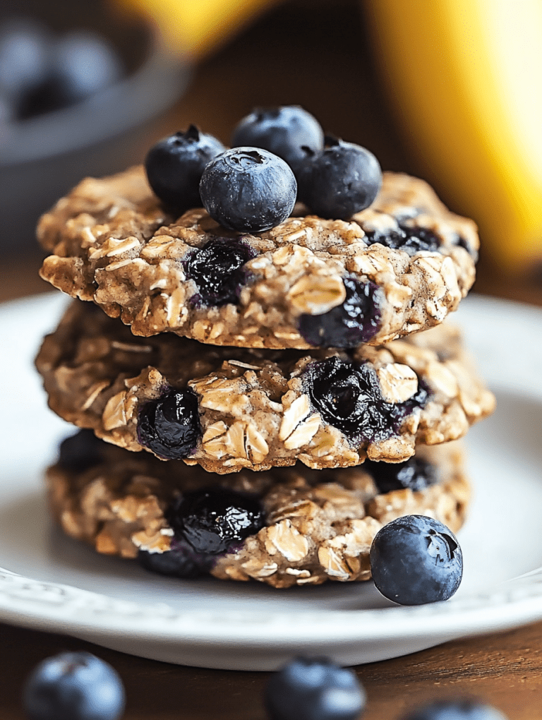 Banana Oat Blueberry Breakfast Cookies