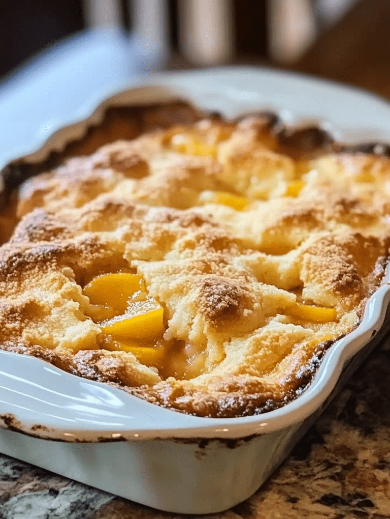 Old Time Oven Peach Cobbler