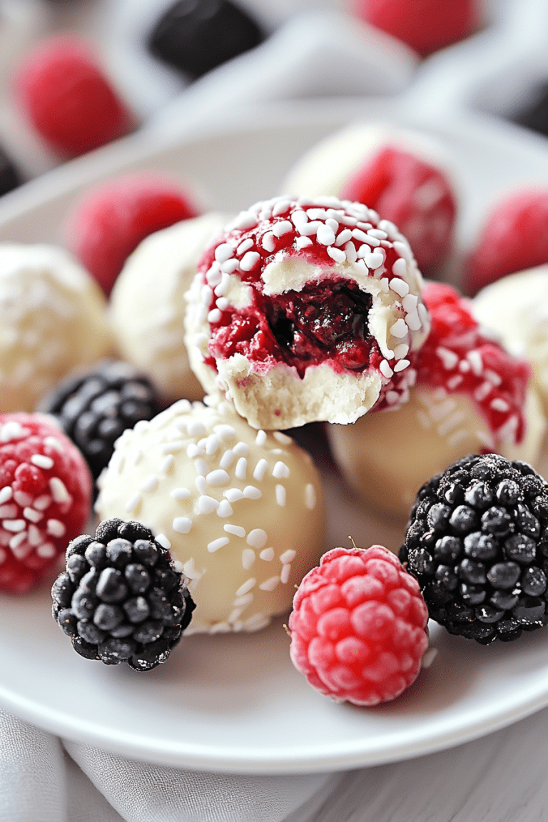 Berry Cream Cheese Truffles