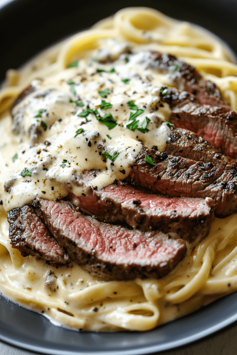 Steak Gorgonzola Alfredo