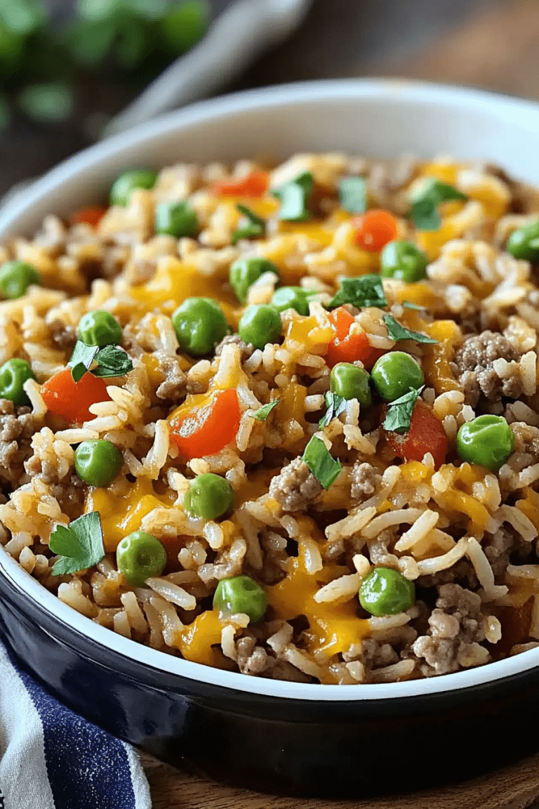 Easy Hamburger Rice Casserole