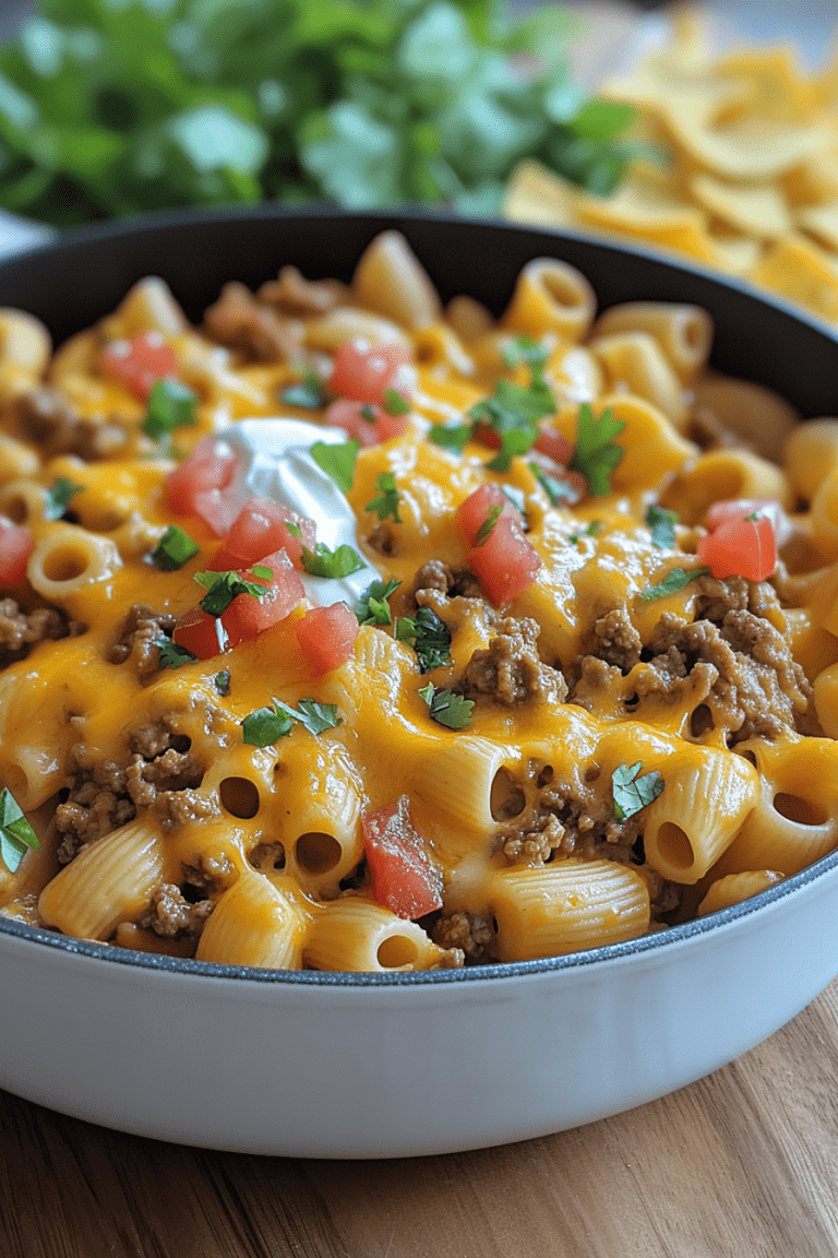 Cheesy Taco Cream Cheese Pasta