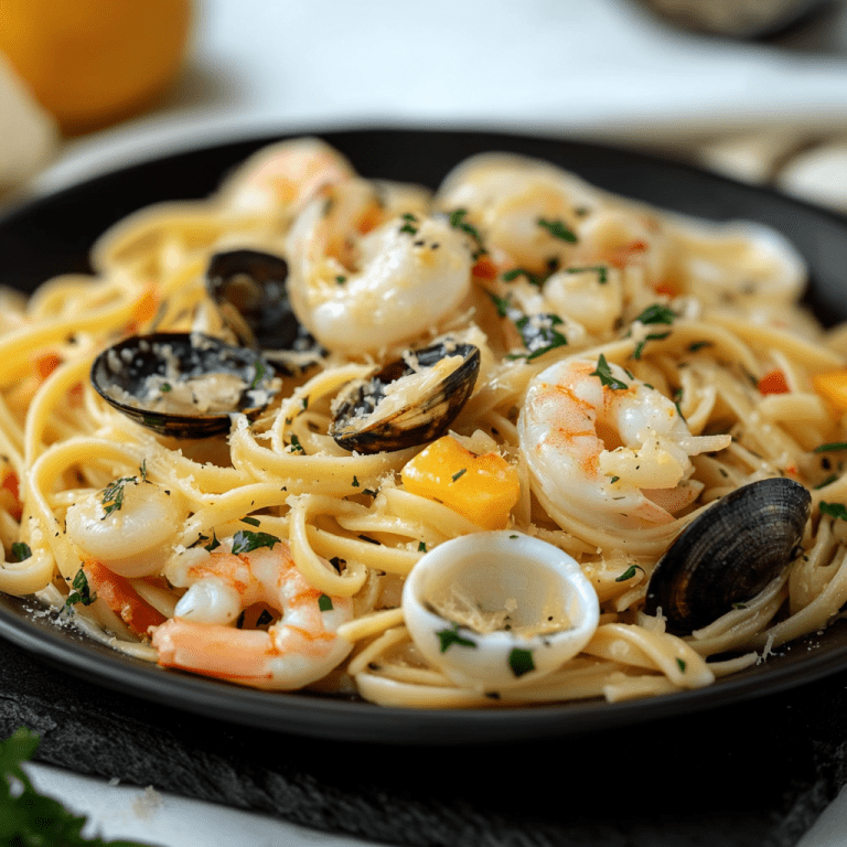 Saffron Seafood Linguine