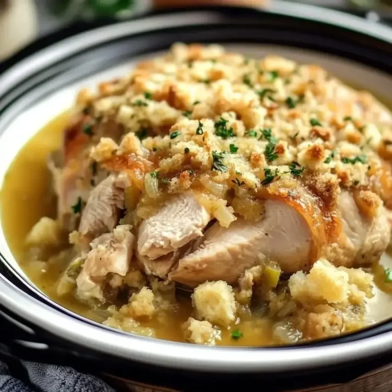 Slow Cooker Chicken and Stuffing