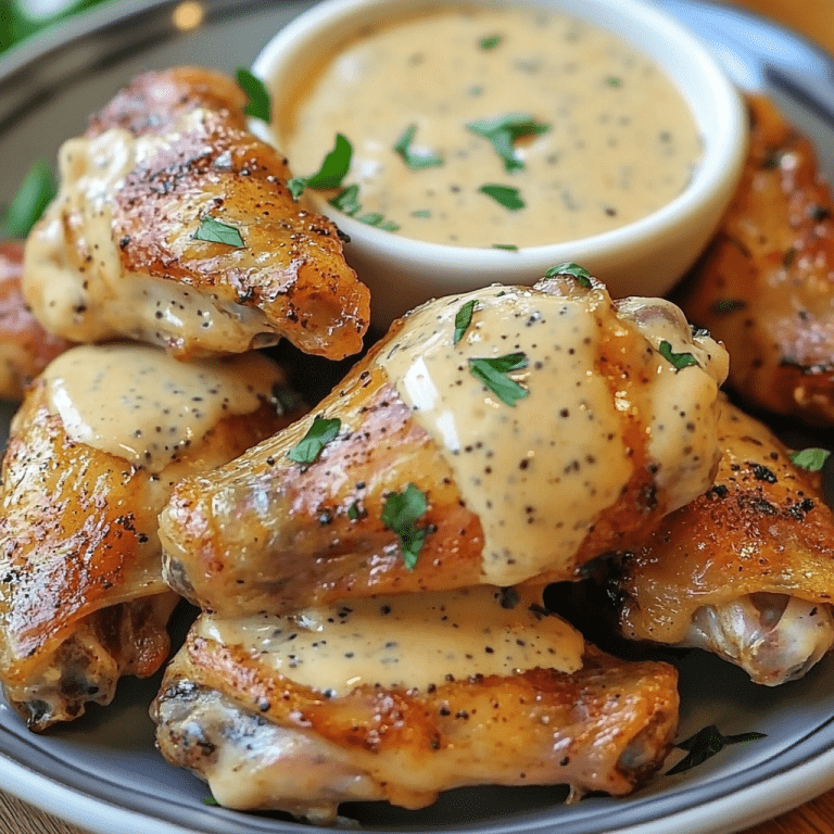 Oven-Baked Chicken Wings with Mustard Cream Sauce: Elevate Your Feast