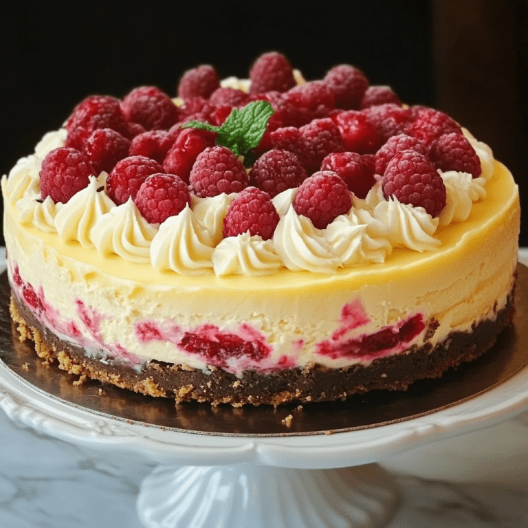 White Chocolate Raspberry Cheesecake