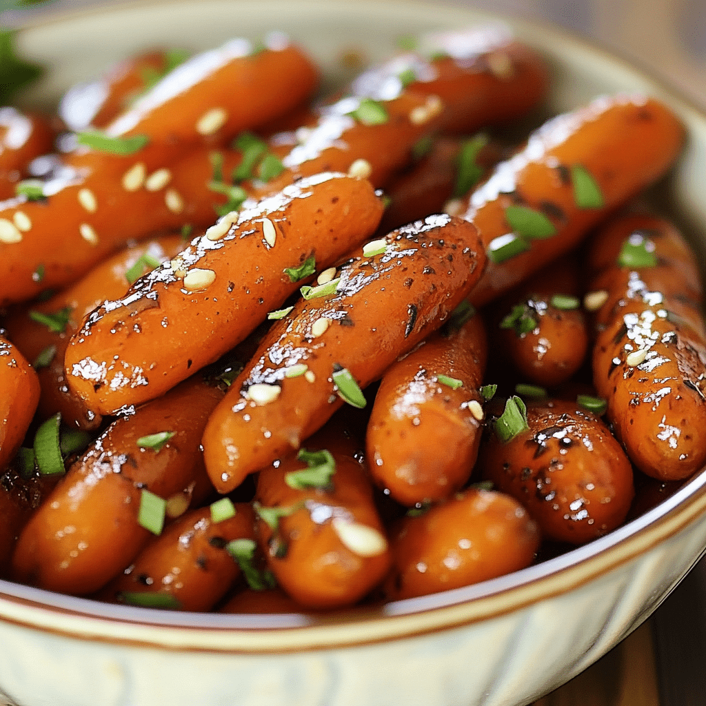 Honey Garlic Roasted Baby Carrots