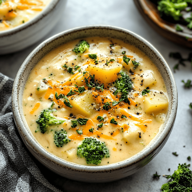 Crockpot Potato Broccoli Cheddar Soup