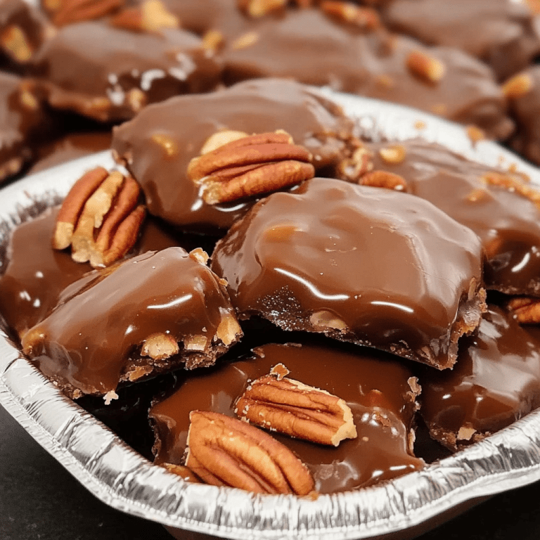 Homemade Turtle Candy With Pecans and Caramel