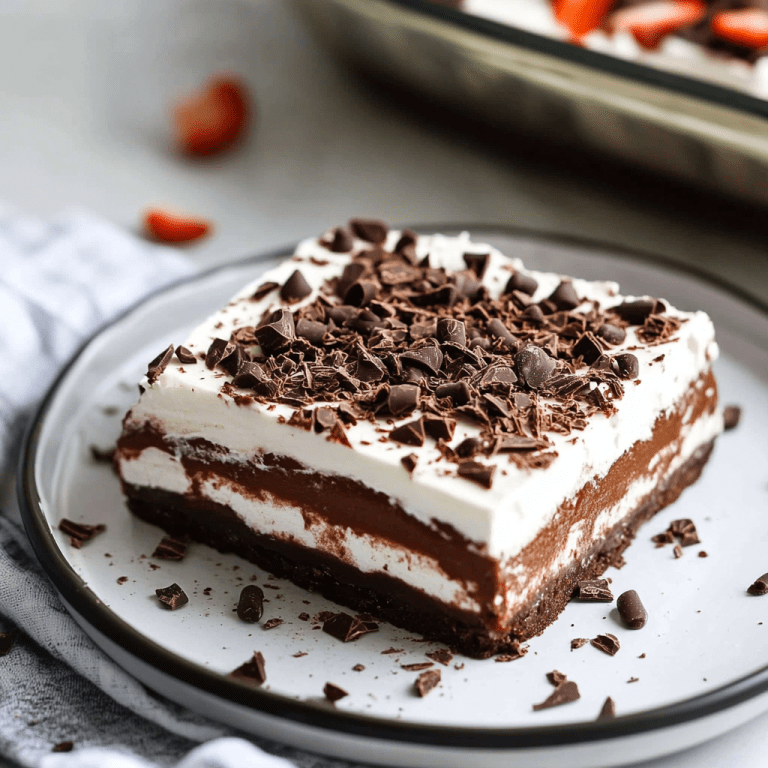 No-Bake Chocolate Lasagna Dessert