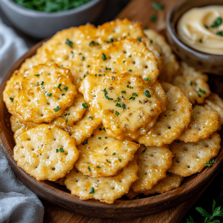 Cheesy Garlic Butter Crackers