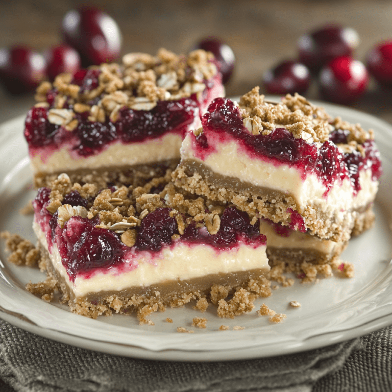 Lemon Cranberry Cheesecake Bars