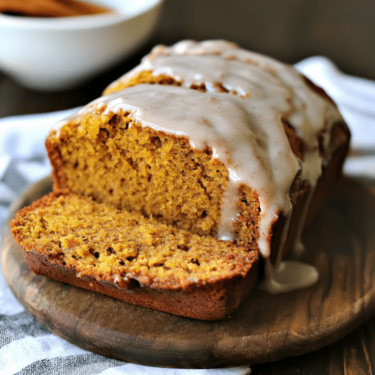 Pumpkin Bread with Cinnamon Glaze