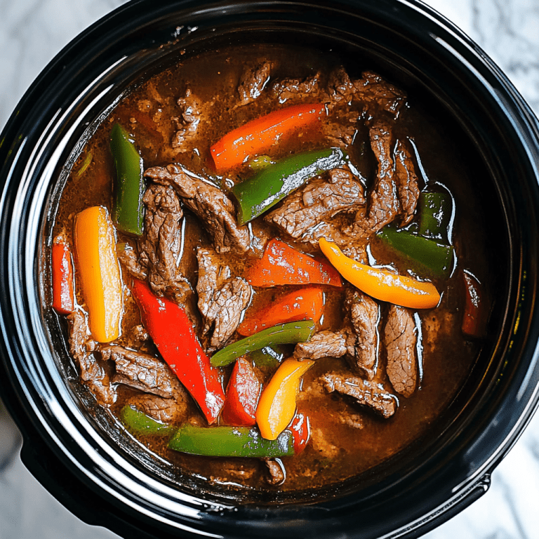 Slow Cooker Pepper Steak