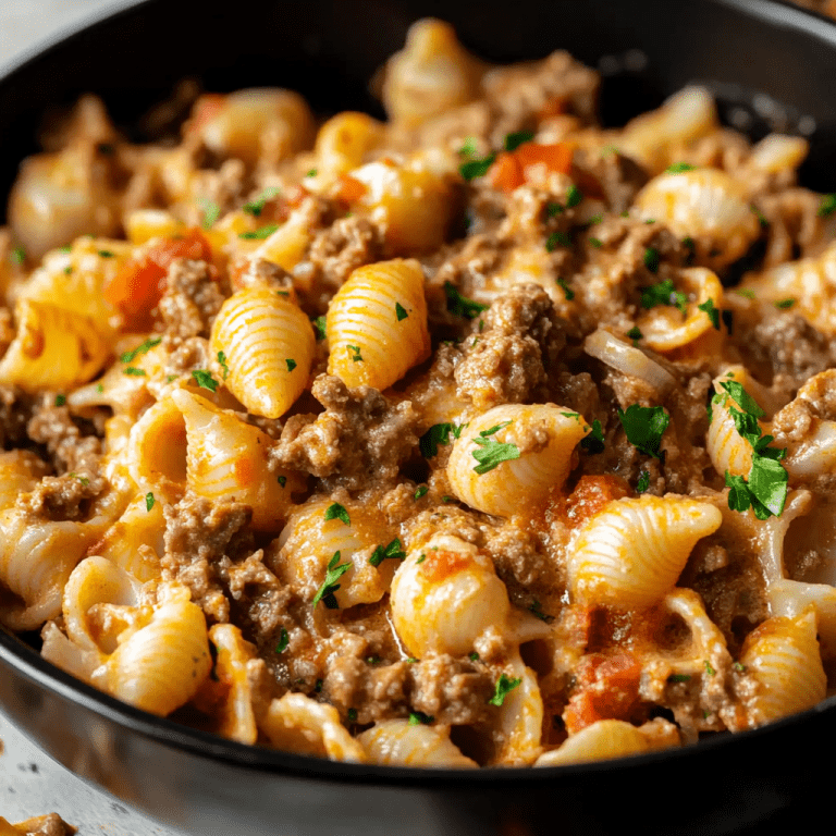 Creamy Beef and Shells