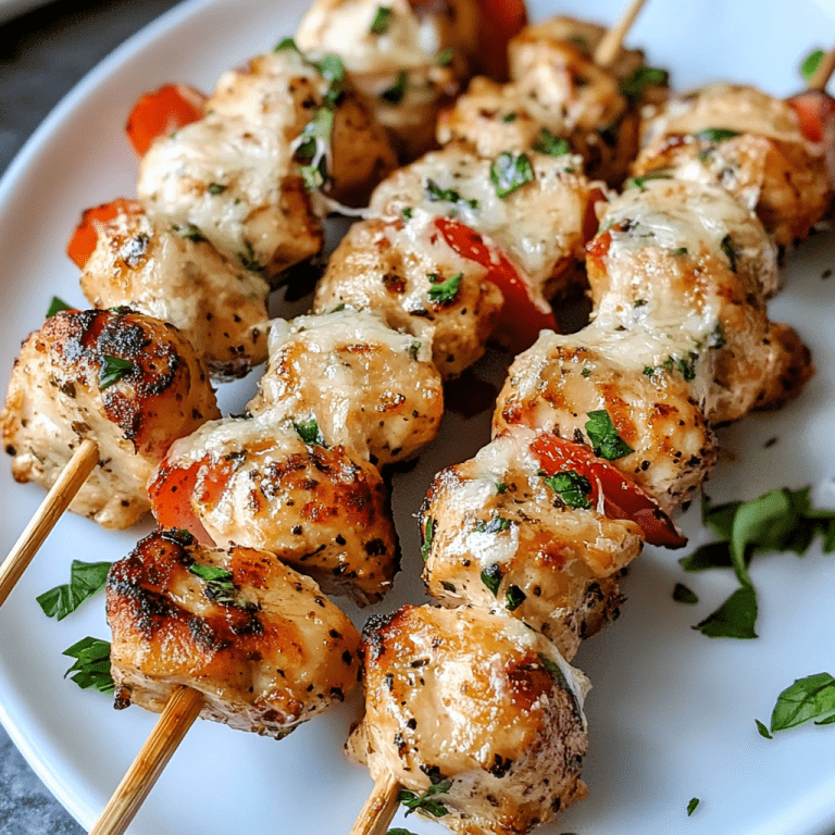 Italian Parmesan Chicken Skewers
