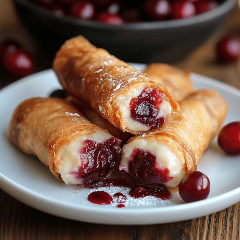 Cherry Cheesecake Egg Rolls