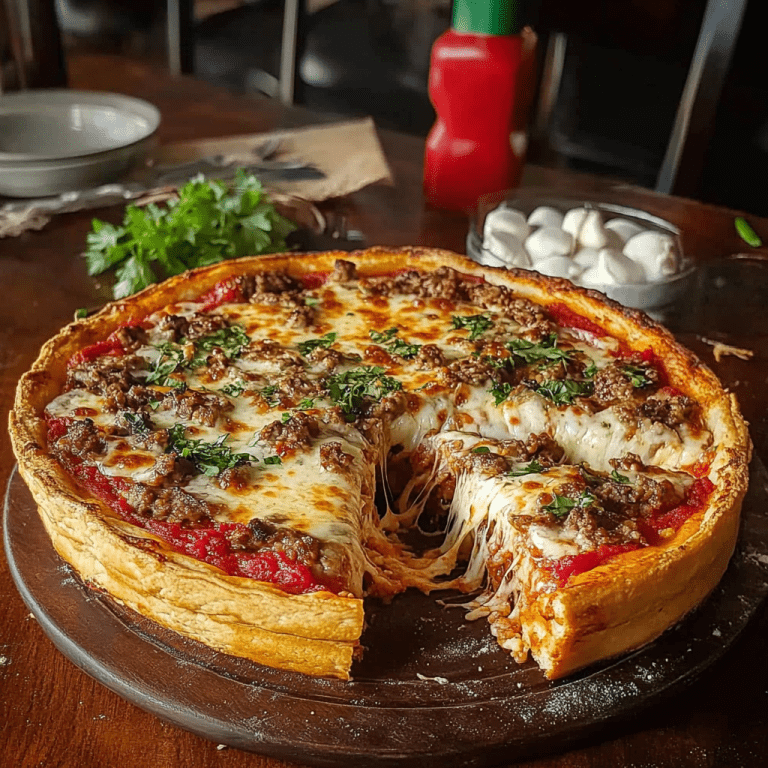 Homemade Chicago Style Deep Dish Pizza
