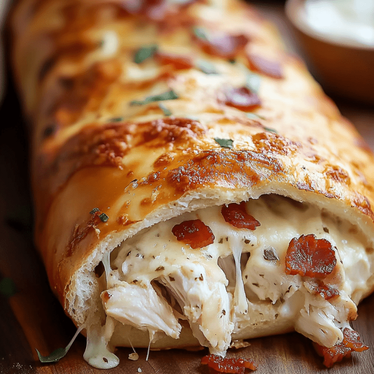 Chicken Bacon Ranch Stromboli