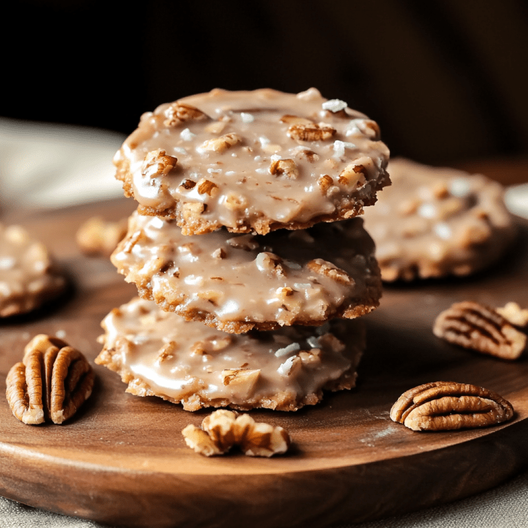 No-Bake Coconut Pecan Praline Cookies