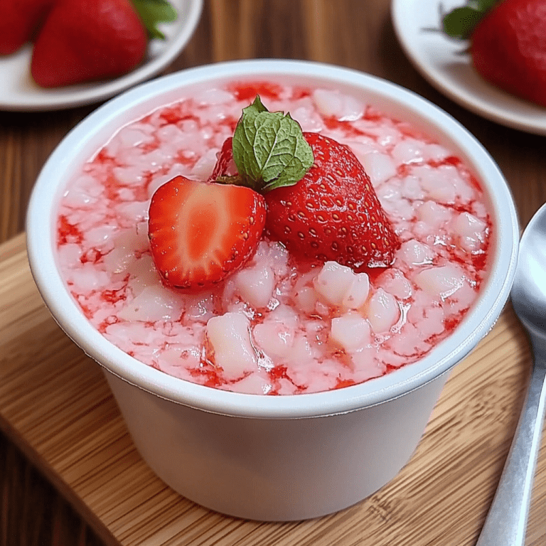 Strawberry Jelly Tapioca Dessert