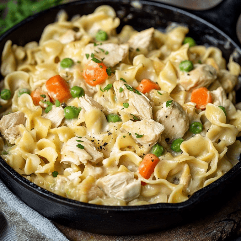 Chicken Pot Pie Noodle Skillet